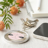 Gold Glitzy Silver Sparkle Eyes        Sleutelhanger (Zijkant)