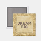 Gold Glitzy Zebra print glitter Dream Magneet (Voorkant / Achterkant)