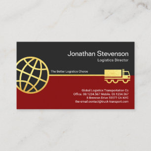 Gold Global Truck Supply Line Logistiek Visitekaartje