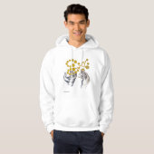 Gold globes float outstretched hands hoodie (Voorkant volledig)