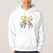 Gold globes float outstretched hands hoodie (Voorkant)