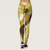 Gold Glossy Popular Leggings (Achterkant)