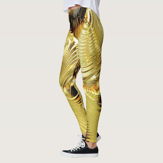 Gold Glossy Popular Leggings (Links)