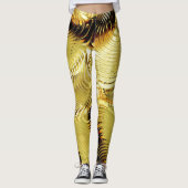Gold Glossy Popular Leggings (Voorkant)