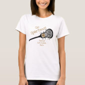 Gold Go Team Lacrosse mama T-shirt (Voorkant)