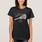 Gold Go Team Lacrosse mama T-shirt (Voorkant)