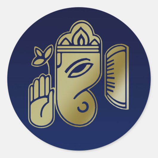 Gold Goddess Ganesha - Sticker (Voorkant)