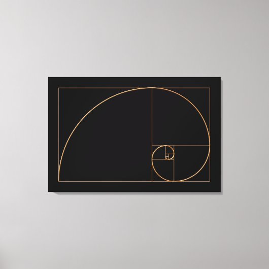 Gold Golden Spiral Canvas Afdruk (Voorkant)