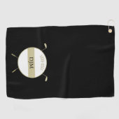 Gold Golf Clubs Monogram Golfhanddoek (Horizontaal)