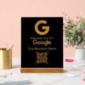 Gold Google Review QR Code Black (Mariage)