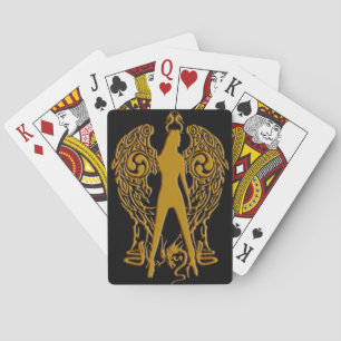 Gold Gothic Angel-spelkaarten Pokerkaarten