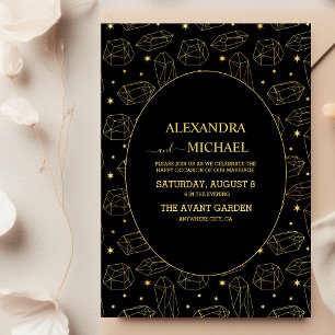 Gold Gothic Elegant Tarot Kaart Wedding