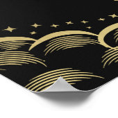 Gold Gothic Tarot Card Weddenschap Welkomstteken Poster (Hoek)