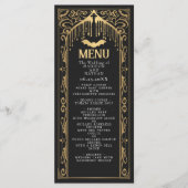 Gold Gothic Vampire Cathedral Wedding Menu (Voorkant)