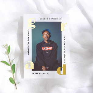 Gold Grad Faire-part photo Pressing