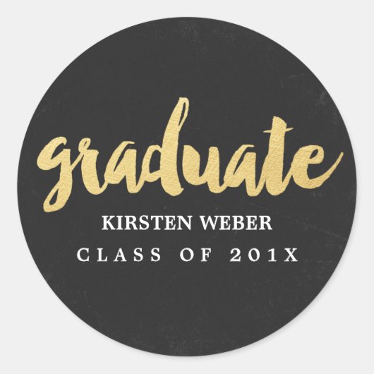 Gold Grad | Sticker Étiquettes (Devant)