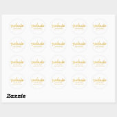 Gold Grad | Sticker Étiquettes | Blanc (Feuille)