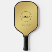 Gold Gradient Business Company Custom Logo & Text Pickleball Paddle (Achterkant)