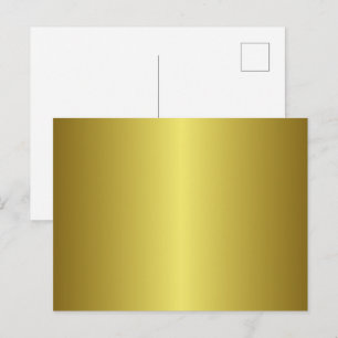 Gold gradiënt Faux Folie achtergrond leeg Briefkaart