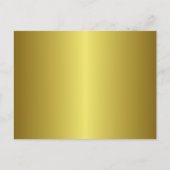 Gold gradiënt Faux Folie achtergrond leeg Briefkaart (Voorkant)