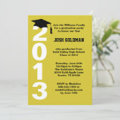 Gold Graduation Party Invitation Classe de 2013 (Debout devant)