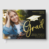 Gold Graduation Photo Collage Livre d'or (Recto)