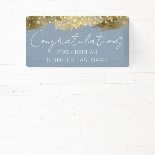 Gold Graduparty Budget Banner (Insitu)