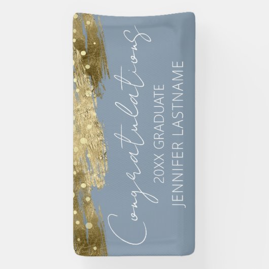 Gold Graduparty Budget Banner (Verticaal)