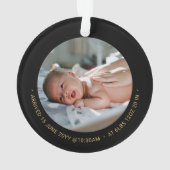 Gold Grandparents First Christmas Photo Ceramic Or (dos)