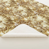 GOLD GRAPE LEAVES SHERPA DEKEN (3/4)