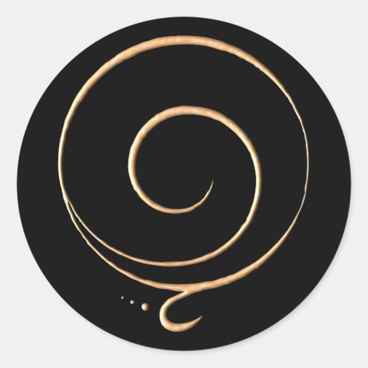 Gold Gratitude Ronde Sticker (Voorkant)