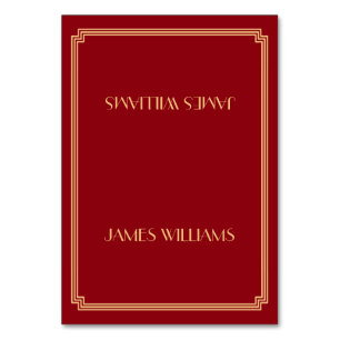 Gold Great Gatsby Art Déco Cartes Red Place