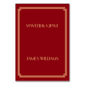 Gold Great Gatsby Art Déco Cartes Red Place (Par défaut)