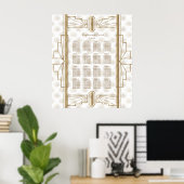 Gold Great Gatsby Art Déco Mariage Seing Chart (Bureau à domicile)