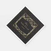 Gold Great Gatsby Art Deco Style Wedding Servetten (Hoek)