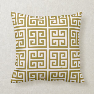 Gold Greek Key Pillow Kussen