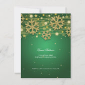 Gold Green 50th Birthday Save Date Winter Save The Date (Achterkant)