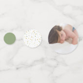 Gold & Green Balloons 1er anniversaire Confetti (Devant)