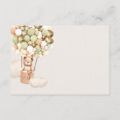 Gold Green Beer-ballonnen ledige behuizingskaart Informatiekaartje (Achterkant)