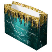 Gold Green Black-schijven voor grote cadeautas (Achterkant Gekanteld)