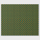 Gold Green Black Square Geometric Pattern Cadeaupapier (Vlak)