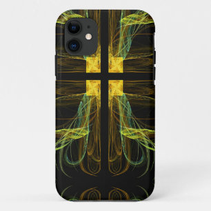 Gold & Green Cross iPhone 5 Aangepaste Hoesje-Mate 11 Hoesje