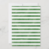 Gold Green Dinosaur invitation d'anniversaire (Dos)