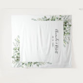 Gold Green Eucalyptus Mariage fond Tapisserie (Devant (Horizontal))