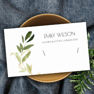 GOLD GREEN FAUNA WATERVERF BRACELET DISPLAY LOGO VISITEKAARTJE
