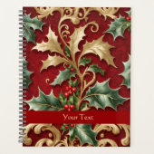 Gold Green Feuilles Red Christmas Holiday (Devant)