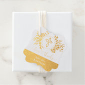 Gold Green Foliage Love and Bedankt Baptisme Bedankjes Labels (Met doos)