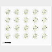 GOLD GREEN FOLIAGE WREATH PROFESSIONAL WEBSITE RONDE STICKER (Vel)