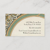 Gold Green Interior Designer Visitekaartje (Achterkant)