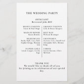 Gold Green Leaves Calligraphy Wedding Program (Achterkant)